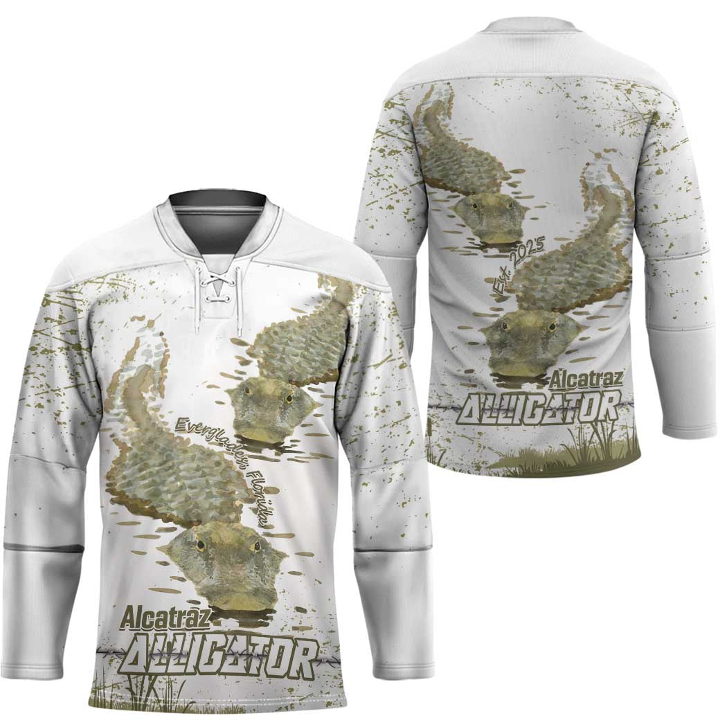 Everglades Florida Alligators Hockey Jersey Alcatraz Est 2025 - Wonder Print Shop