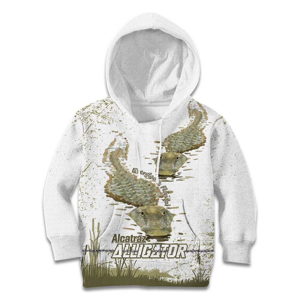 Everglades Florida Alligators Kid Hoodie Alcatraz Est 2025 - Wonder Print Shop