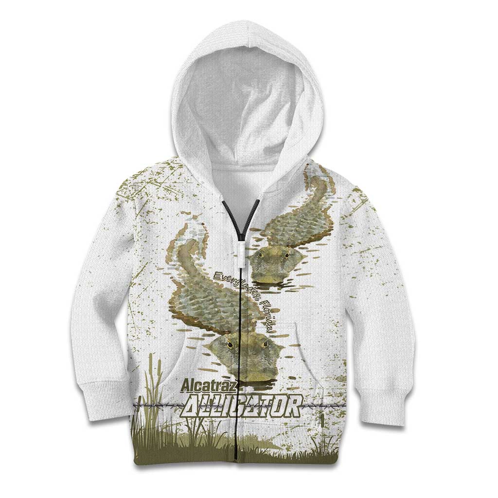 Everglades Florida Alligators Kid Hoodie Alcatraz Est 2025 - Wonder Print Shop