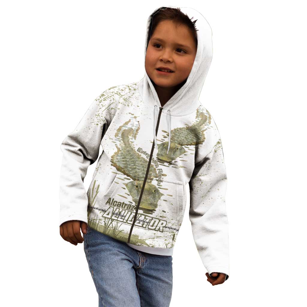 Everglades Florida Alligators Kid Hoodie Alcatraz Est 2025 - Wonder Print Shop