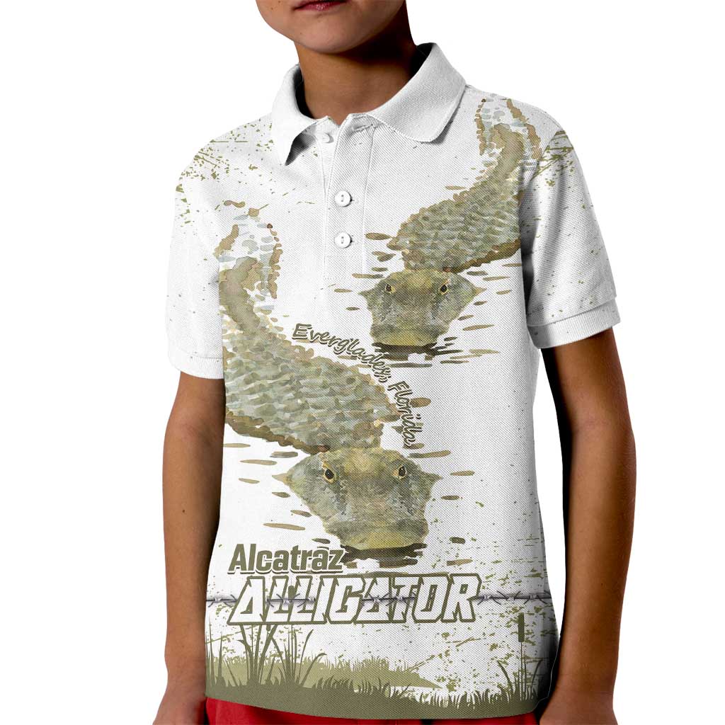 Everglades Florida Alligators Kid Polo Shirt Alcatraz Est 2025 - Wonder Print Shop