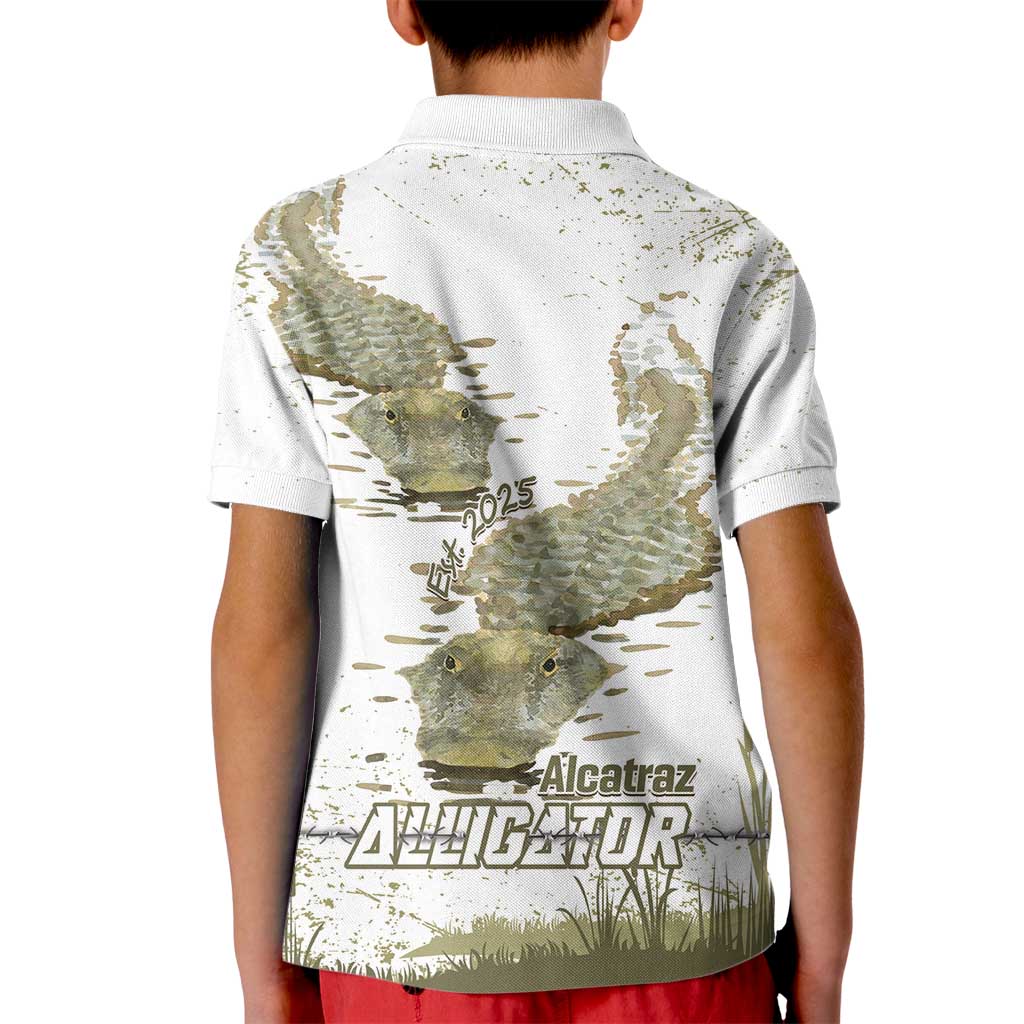 Everglades Florida Alligators Kid Polo Shirt Alcatraz Est 2025 - Wonder Print Shop