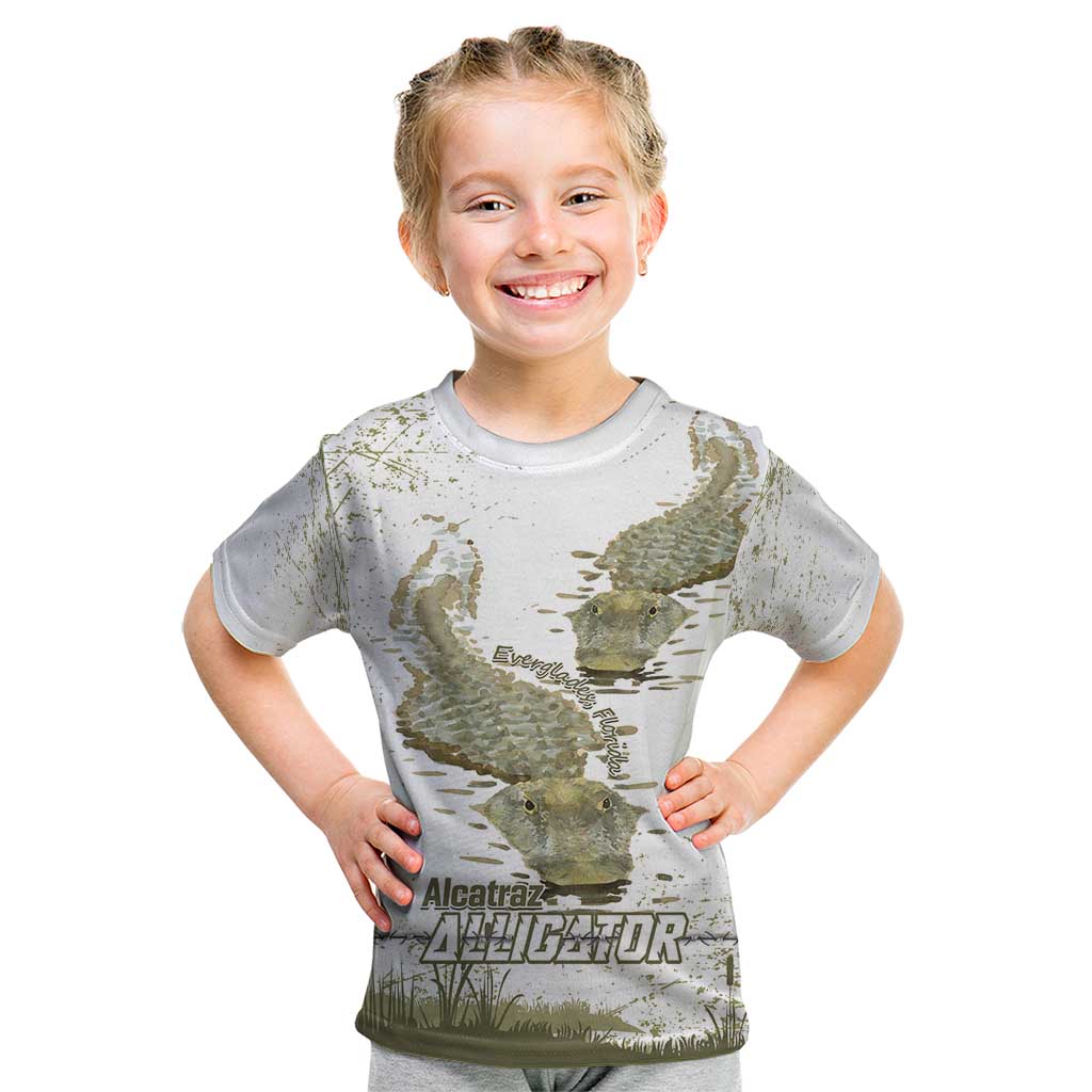 Everglades Florida Alligators Kid T Shirt Alcatraz Est 2025 - Wonder Print Shop