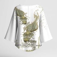 Everglades Florida Alligators Kimono Sleeve Blouse Alcatraz Est 2025 - Wonder Print Shop