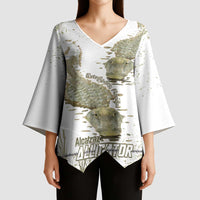 Everglades Florida Alligators Kimono Sleeve Blouse Alcatraz Est 2025 - Wonder Print Shop