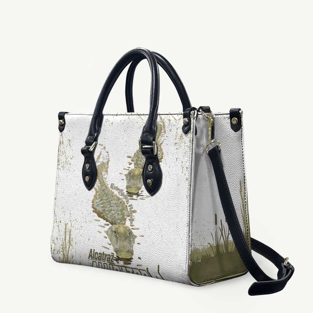 Everglades Florida Alligators Leather Bag Alcatraz Est 2025 - Wonder Print Shop