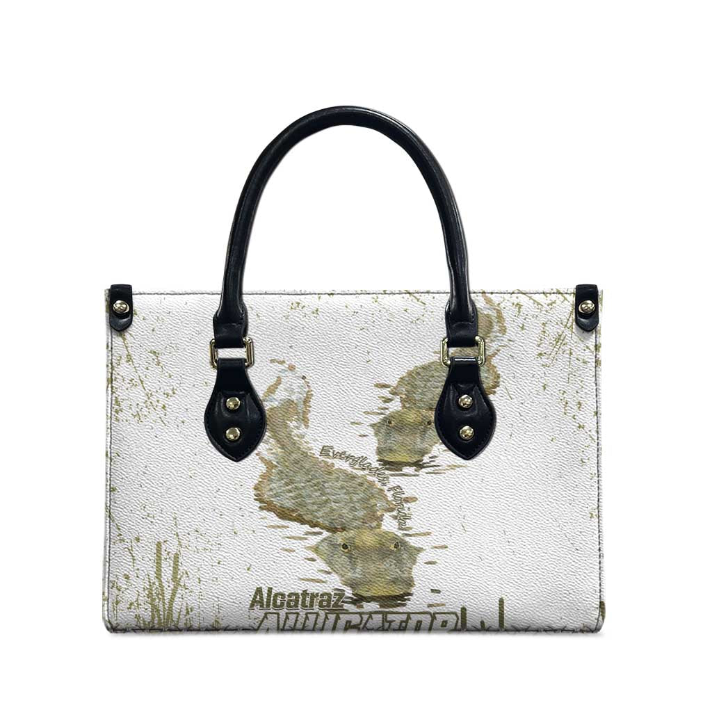 Everglades Florida Alligators Leather Bag Alcatraz Est 2025 - Wonder Print Shop
