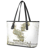 Everglades Florida Alligators Leather Tote Bag Alcatraz Est 2025 - Wonder Print Shop