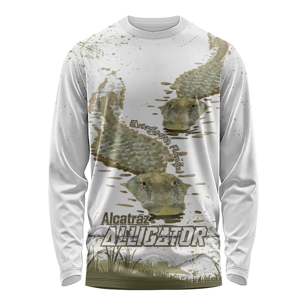 Everglades Florida Alligators Long Sleeve Shirt Alcatraz Est 2025 - Wonder Print Shop