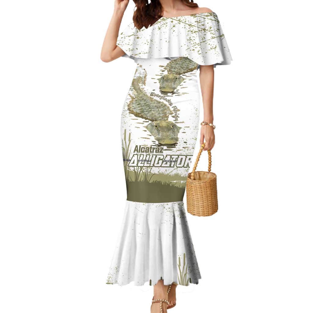 Everglades Florida Alligators Mermaid Dress Alcatraz Est 2025 - Wonder Print Shop