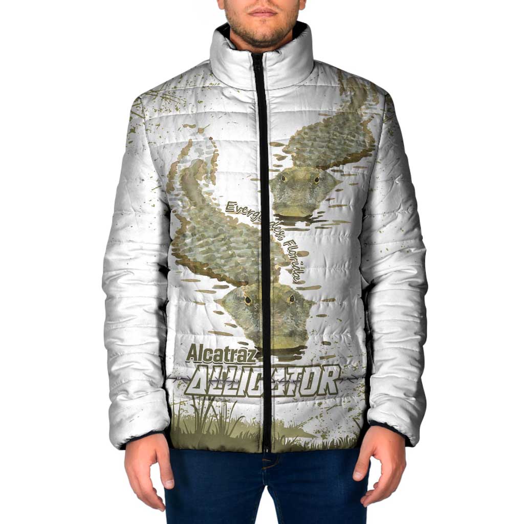 Everglades Florida Alligators Padded Jacket Alcatraz Est 2025 - Wonder Print Shop