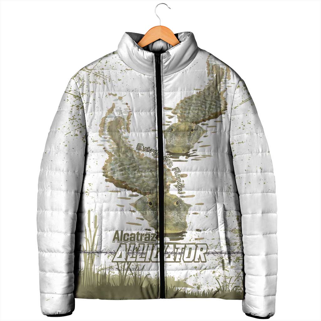 Everglades Florida Alligators Padded Jacket Alcatraz Est 2025 - Wonder Print Shop