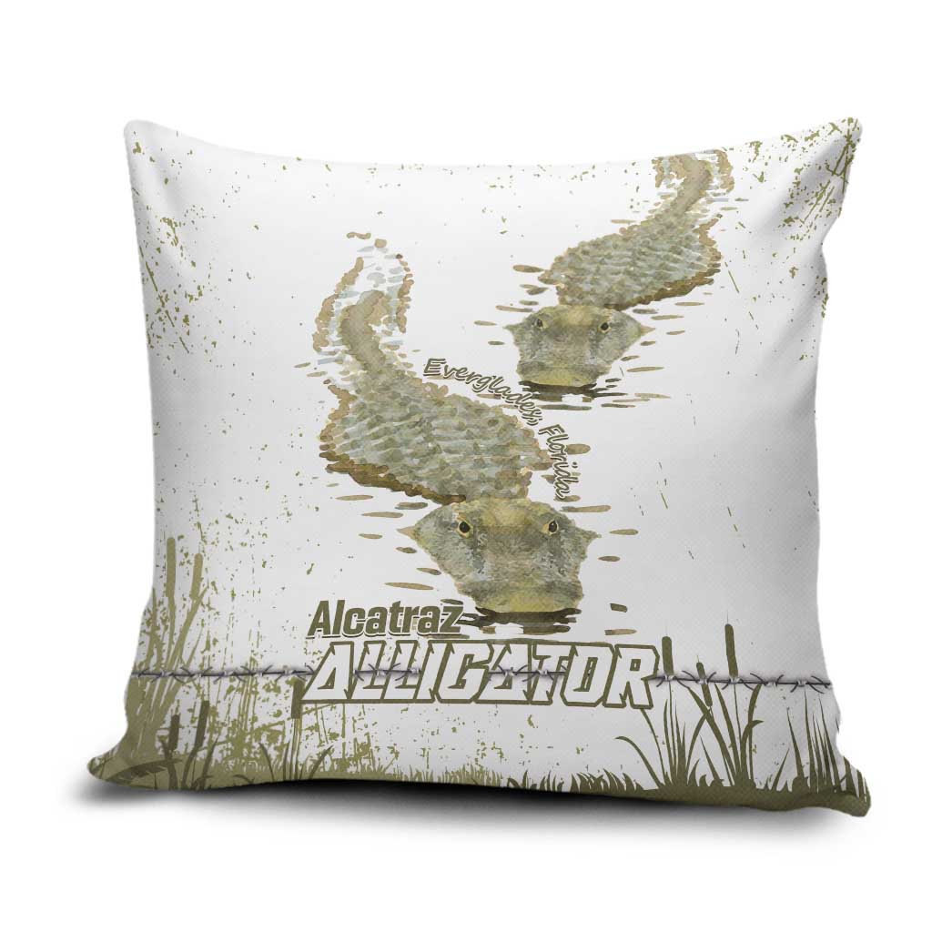 Everglades Florida Alligators Pillow Cover Alcatraz Est 2025 - Wonder Print Shop
