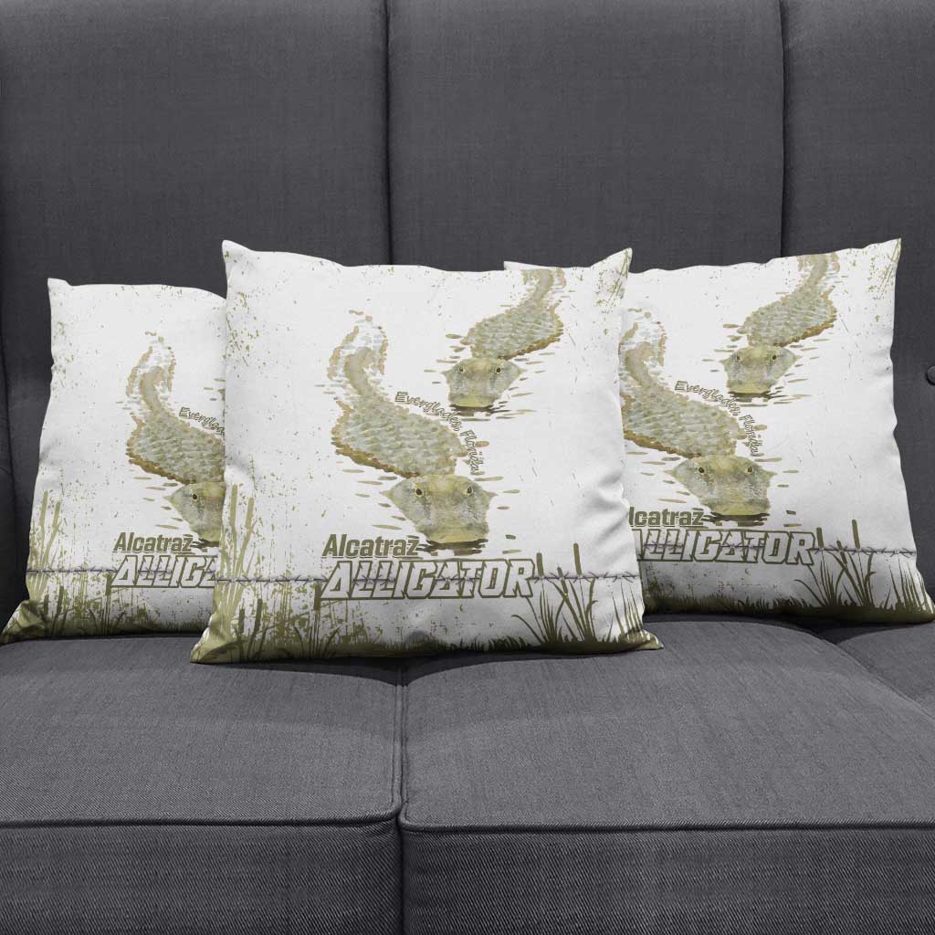 Everglades Florida Alligators Pillow Cover Alcatraz Est 2025 - Wonder Print Shop