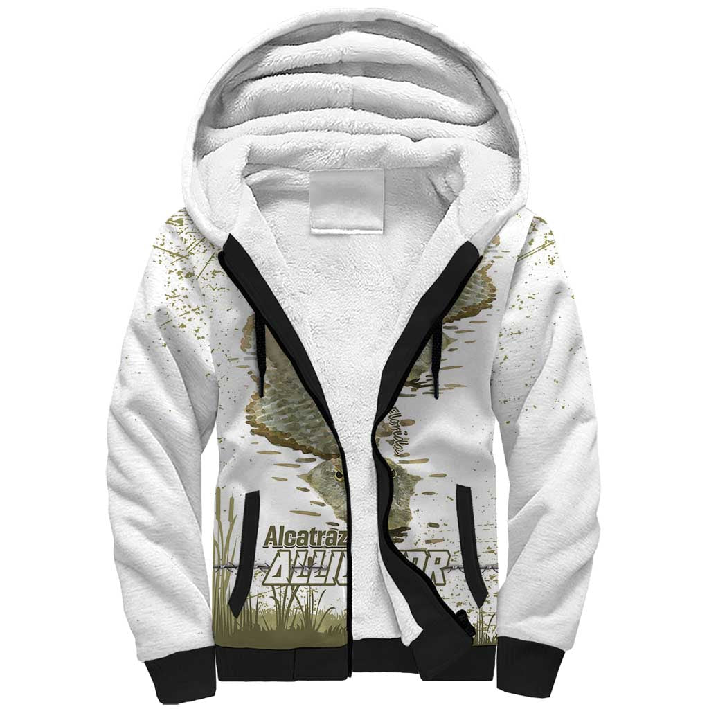 Everglades Florida Alligators Sherpa Hoodie Alcatraz Est 2025 - Wonder Print Shop