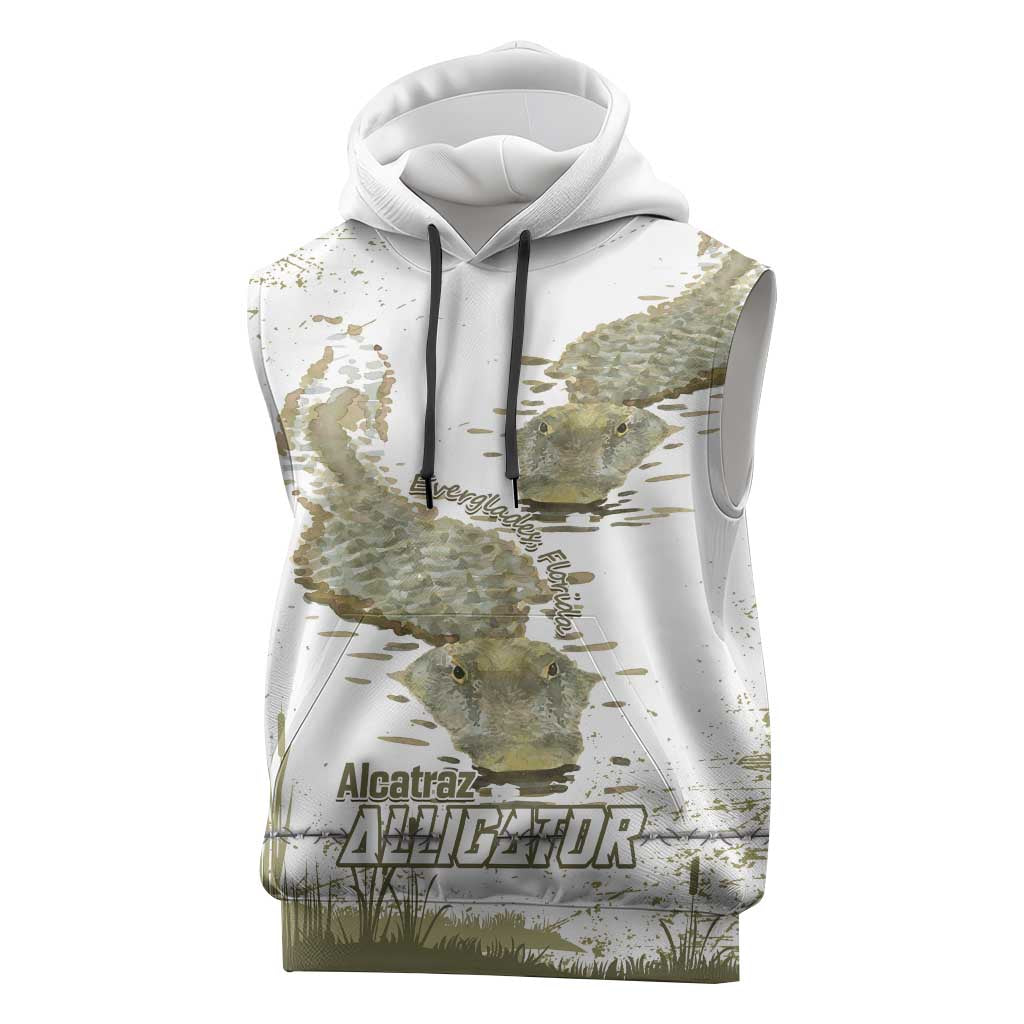 Everglades Florida Alligators Sleeveless Hoodie Alcatraz Est 2025 - Wonder Print Shop