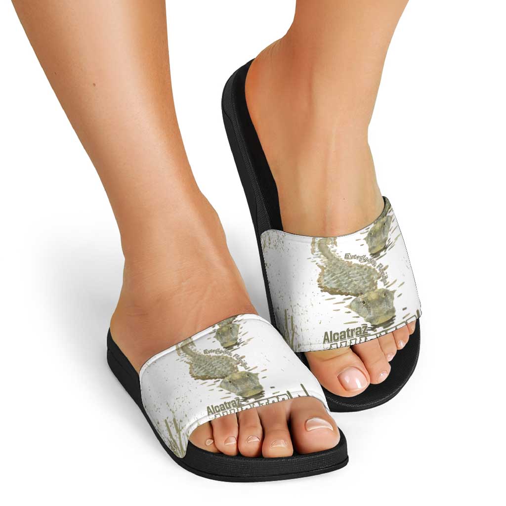 Everglades Florida Alligators Slide Sandals Alcatraz Est 2025 - Wonder Print Shop