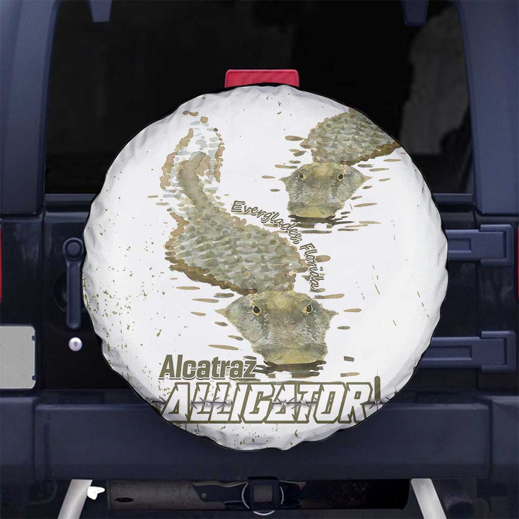 Everglades Florida Alligators Spare Tire Cover Alcatraz Est 2025 - Wonder Print Shop
