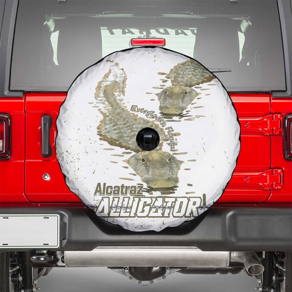 Everglades Florida Alligators Spare Tire Cover Alcatraz Est 2025 - Wonder Print Shop