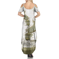 Everglades Florida Alligators Summer Maxi Dress Alcatraz Est 2025 - Wonder Print Shop