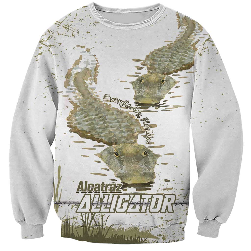 Everglades Florida Alligators Sweatshirt Alcatraz Est 2025 - Wonder Print Shop