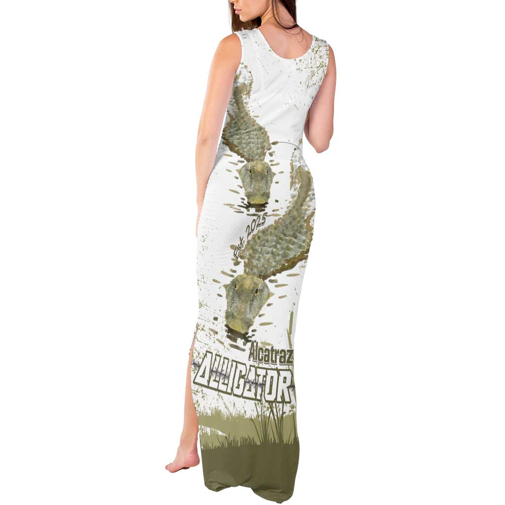 Everglades Florida Alligators Tank Maxi Dress Alcatraz Est 2025 - Wonder Print Shop