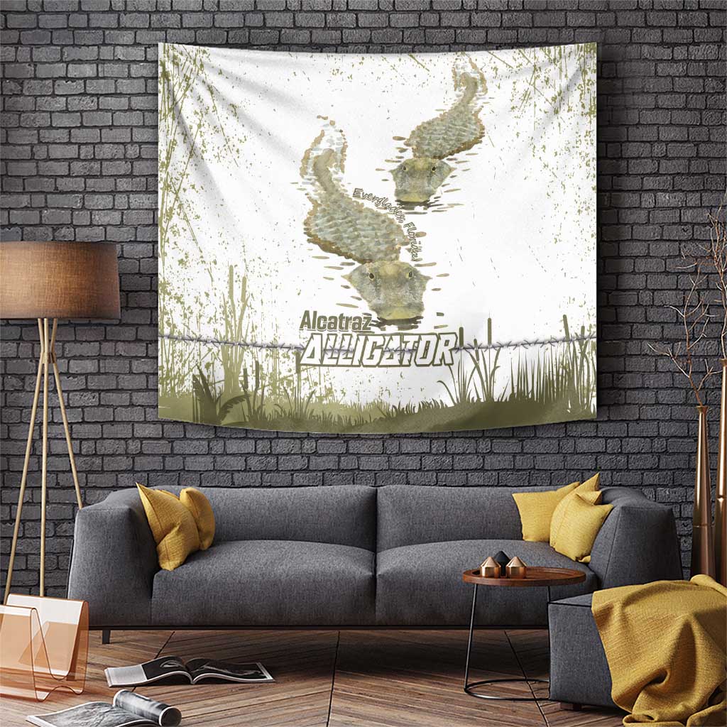 Everglades Florida Alligators Tapestry Alcatraz Est 2025 - Wonder Print Shop