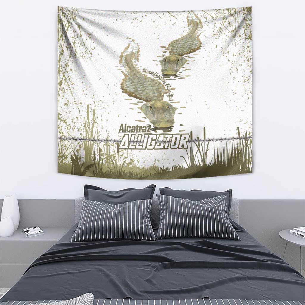 Everglades Florida Alligators Tapestry Alcatraz Est 2025 - Wonder Print Shop