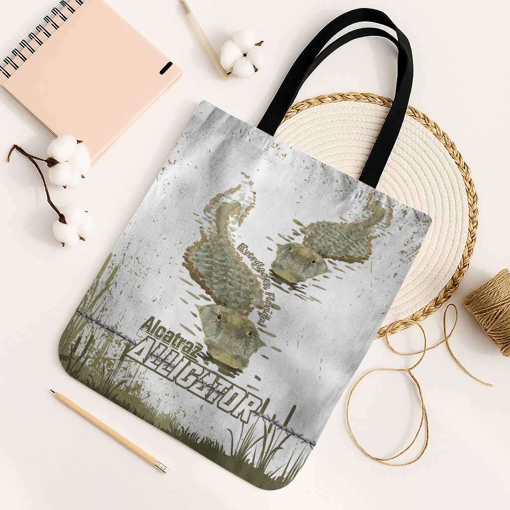 Everglades Florida Alligators Tote Bag Alcatraz Est 2025 - Wonder Print Shop