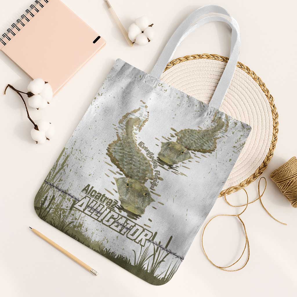 Everglades Florida Alligators Tote Bag Alcatraz Est 2025 - Wonder Print Shop