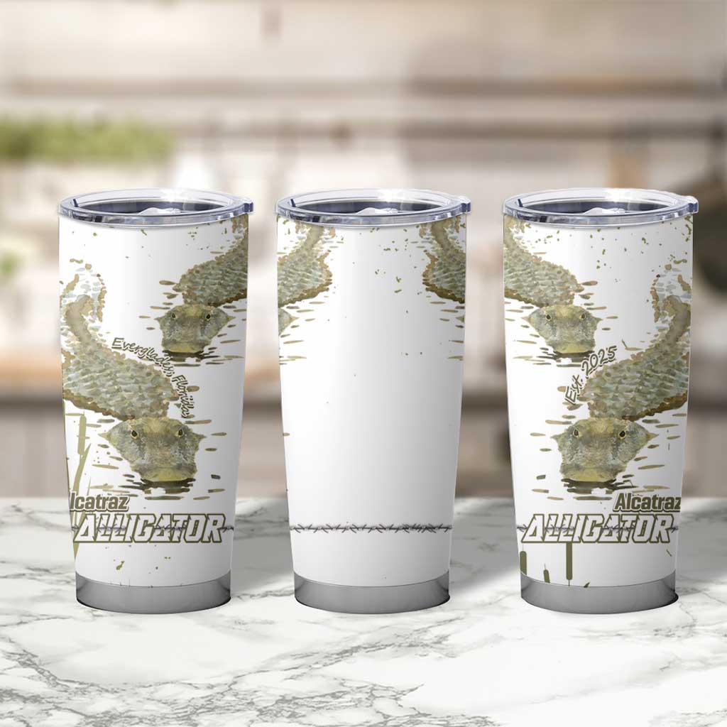 Everglades Florida Alligators Tumbler Cup Alcatraz Est 2025 - Wonder Print Shop