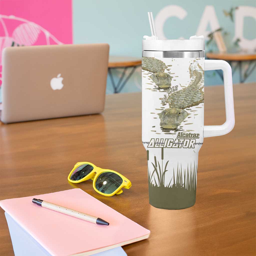 Everglades Florida Alligators Tumbler With Handle Alcatraz Est 2025 - Wonder Print Shop