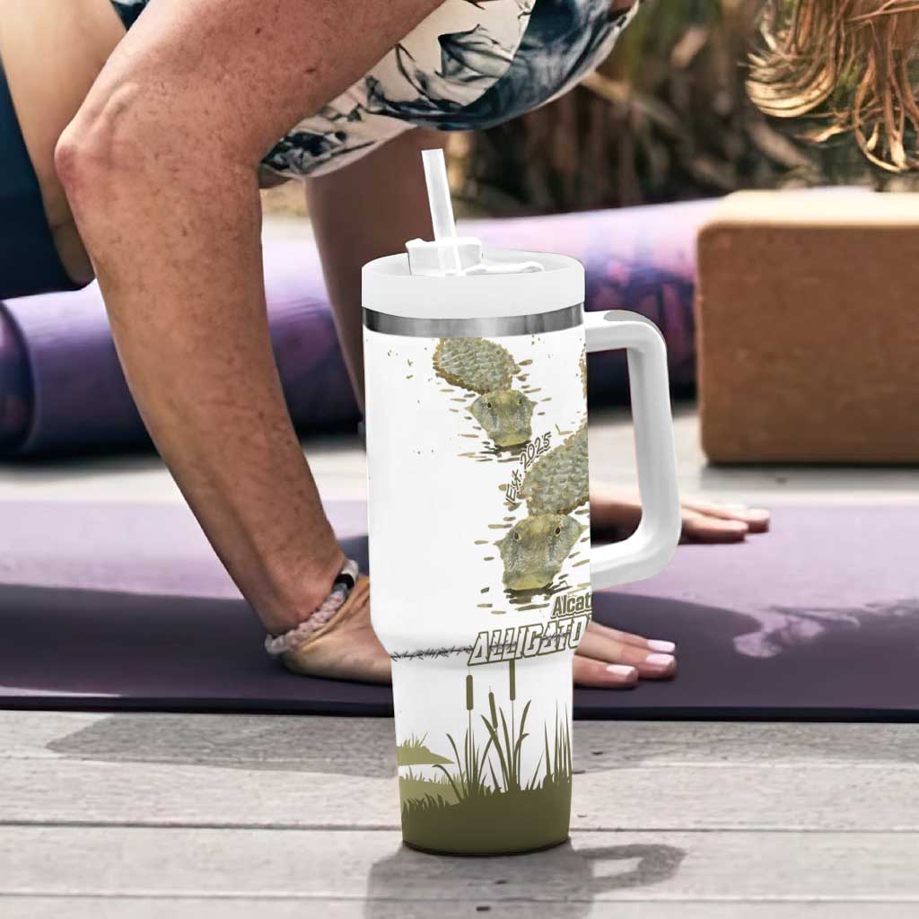 Everglades Florida Alligators Tumbler With Handle Alcatraz Est 2025 - Wonder Print Shop