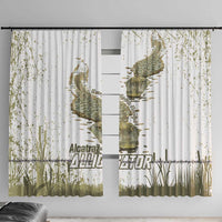 Everglades Florida Alligators Window Curtain Alcatraz Est 2025 - Wonder Print Shop