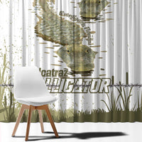 Everglades Florida Alligators Window Curtain Alcatraz Est 2025 - Wonder Print Shop