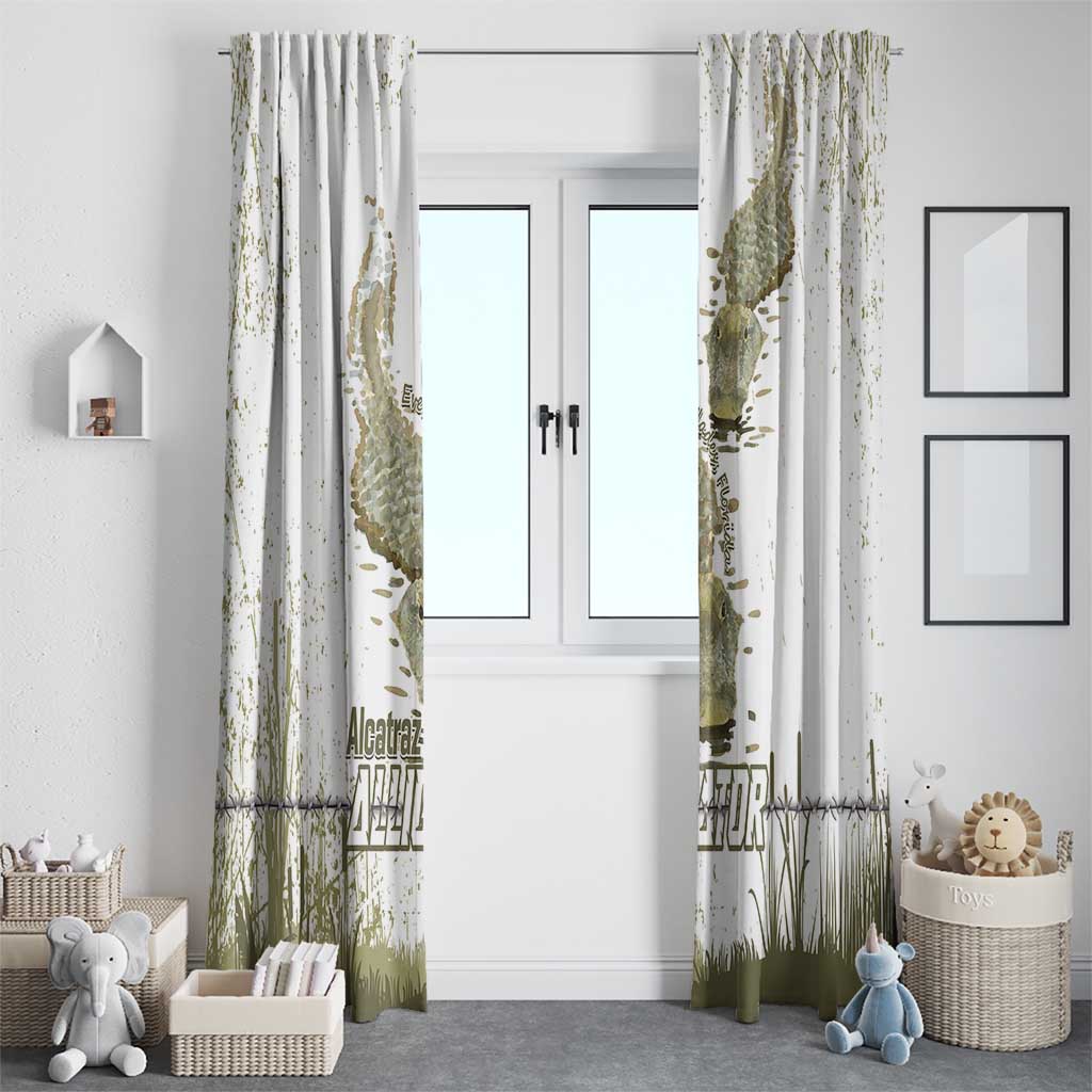 Everglades Florida Alligators Window Curtain Alcatraz Est 2025 - Wonder Print Shop