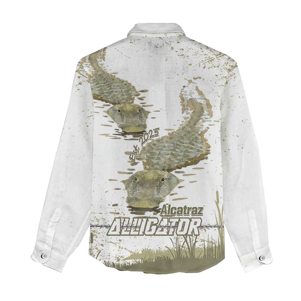 Everglades Florida Alligators Women Casual Shirt Alcatraz Est 2025 - Wonder Print Shop