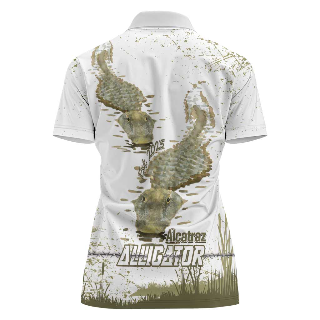 Everglades Florida Alligators Women Polo Shirt Alcatraz Est 2025 - Wonder Print Shop