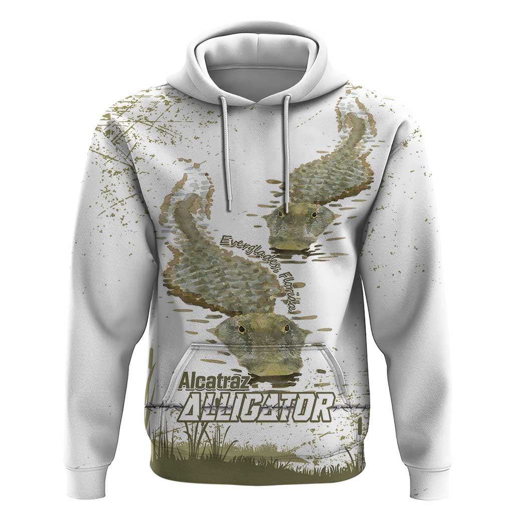 Everglades Florida Alligators Zip Hoodie Alcatraz Est 2025 - Wonder Print Shop