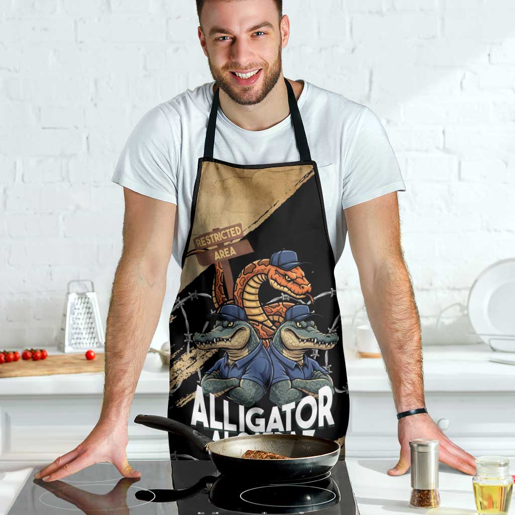 Alligator Alcatraz Apron Gator and Python Restricted Area - Wonder Print Shop