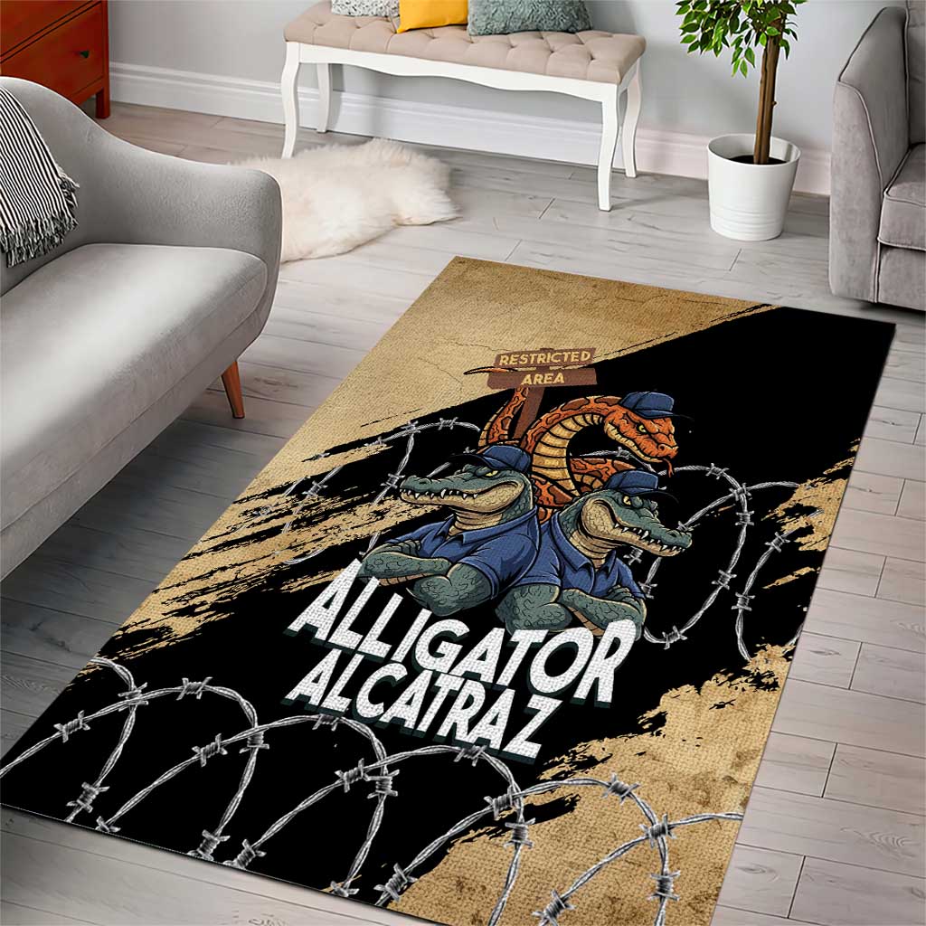 Alligator Alcatraz Area Rug Gator and Python Restricted Area - Wonder Print Shop