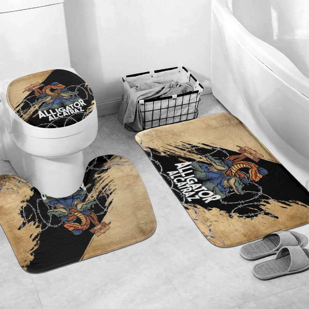 Alligator Alcatraz Bathroom Set Gator and Python Restricted Area - Wonder Print Shop