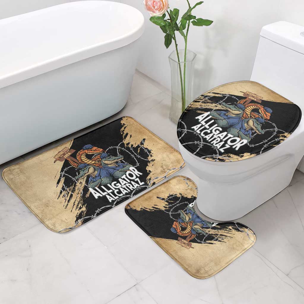 Alligator Alcatraz Bathroom Set Gator and Python Restricted Area - Wonder Print Shop