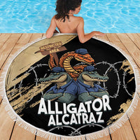 Alligator Alcatraz Beach Blanket Gator and Python Restricted Area - Wonder Print Shop