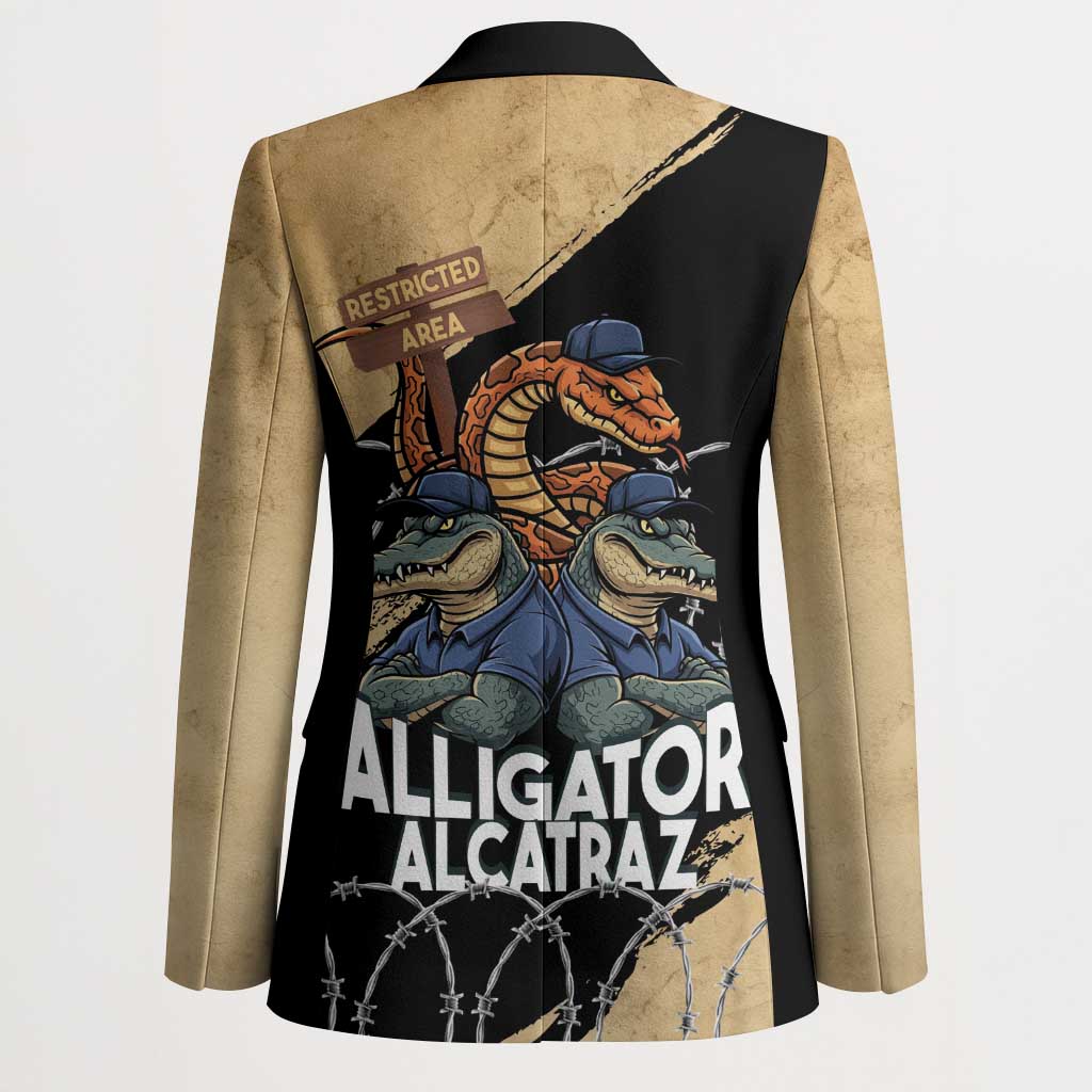 Alligator Alcatraz Blazer Gator and Python Restricted Area - Wonder Print Shop