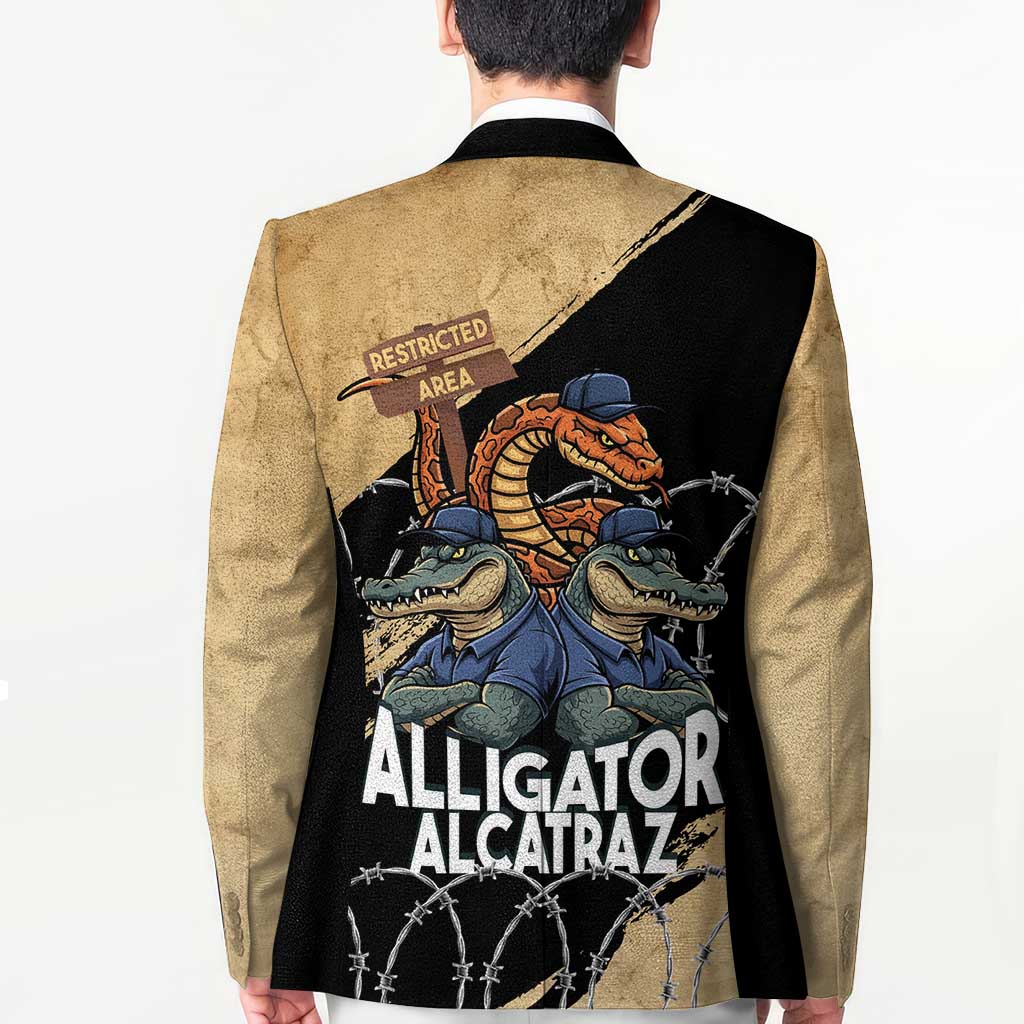 Alligator Alcatraz Blazer Gator and Python Restricted Area - Wonder Print Shop
