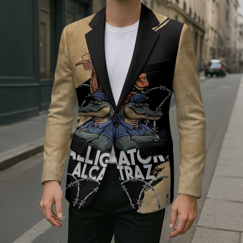 Alligator Alcatraz Blazer Gator and Python Restricted Area - Wonder Print Shop