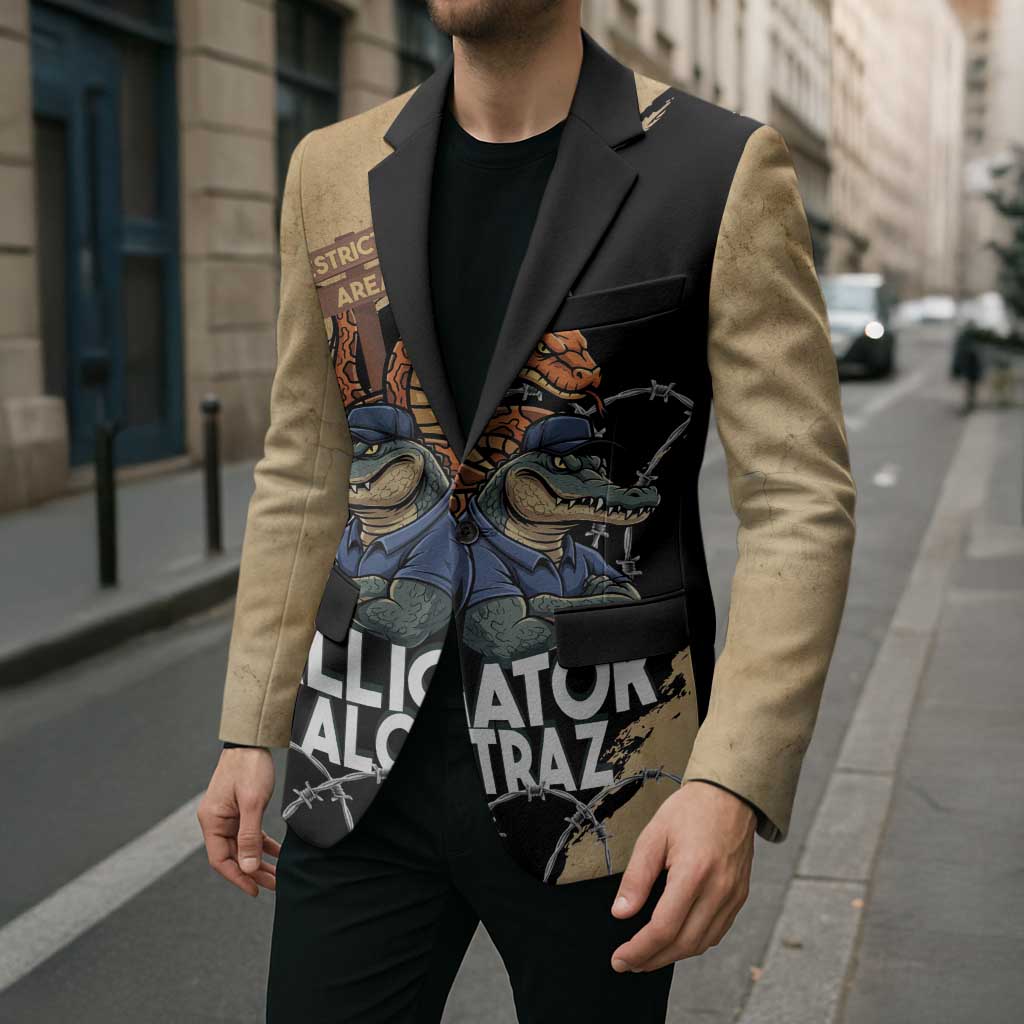 Alligator Alcatraz Blazer Gator and Python Restricted Area - Wonder Print Shop
