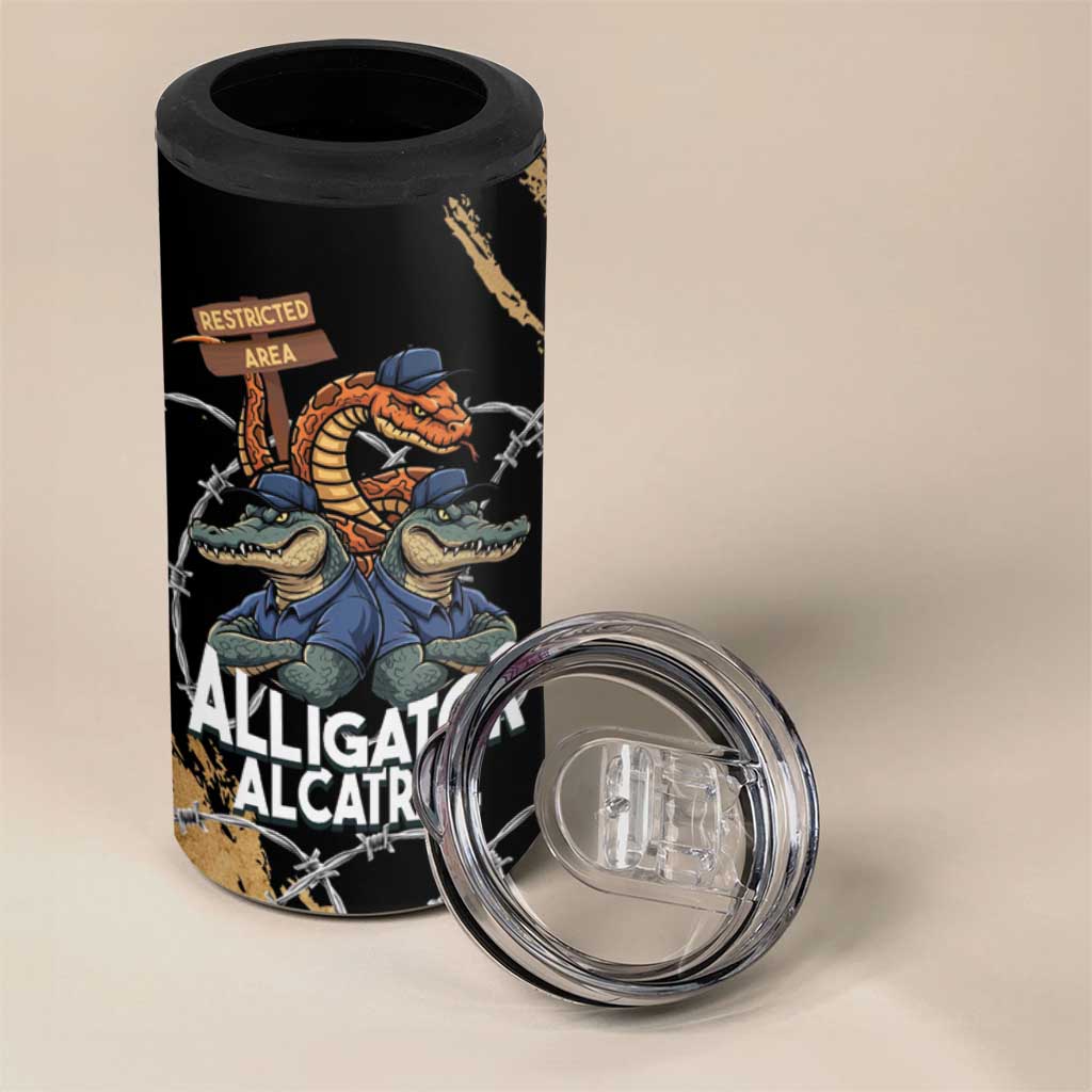 Alligator Alcatraz 4 in 1 Can Cooler Tumbler Gator and Python Restricted Area - Wonder Print Shop