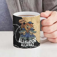 Alligator Alcatraz Ceramic Mug Gator and Python Restricted Area - Wonder Print Shop